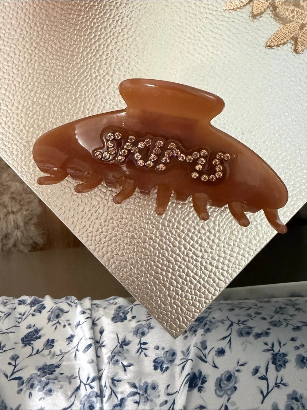SKIMS Hair Clip in Sienna Brown